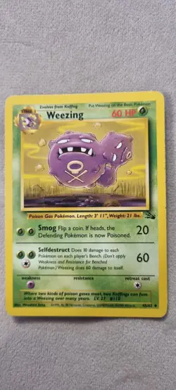 Weezing - Pokemon TCG - MP - Uncommon - Fossil Set 45/62 - Image 1