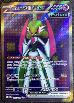 Iron Valiant Ex 225/182 Paradox Rift Pokemon English Full Art 2023 - Image 1