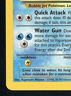 VAPOREON 1999 Pokemon Jungle Non Holo #28 - NM - Image 5