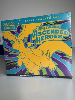 Pokemon TCG Mega Evolution Ascended Heroes Elite Trainer Box Dragonite In Hand - Image 1