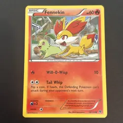 Fennekin 10/124 Regular XY Fates Collide Common Pokemon TCG NM 2016 - Image 1