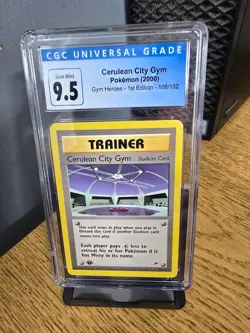 2000 Pokemon Gym HeroesCerulean City Gym 108/132 1st Edition CGC 9.5 - Image 1