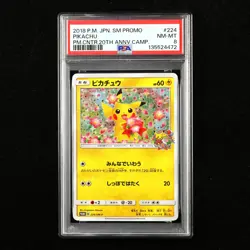 PSA 8 NM-MT 2018 Pokemon JPN Pikachu 224/SM-P PROMO - Image 1
