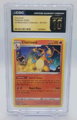 2025 POKEMON MCDONALD'S COLLECTION #001/015 CHARIZARD CGC 10 PRISTINE - Image 1