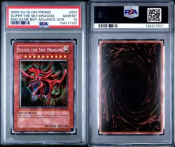 2003 SLIFER THE SKY DRAGON GBI-001 SECRET RARE SCR PSA 10 GEM MINT YU-GI-OH! - Image 3