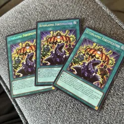 MZMU-EN008 Ectoplasmic Fortification x3 Secret Rare 1st Edition YuGiOh Playset - Image 1