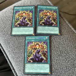 MZMU-EN008 Ectoplasmic Fortification x3 Secret Rare 1st Edition YuGiOh Playset - Image 2