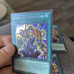 MZMU-EN008 Ectoplasmic Fortification x3 Secret Rare 1st Edition YuGiOh Playset - Image 3