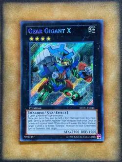 Yugioh Gear Gigant X REDU-EN046 Secret Rare 1st Ed LP - Image 1