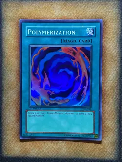 Yugioh Polymerization LOB-059 Super Rare 1st Ed ASIAN ENGLISH LP - Image 1