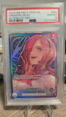 Vinsmoke Reiju OP06-042 Leader Alt Art One Piece English Edition PSA 10 - Image 1