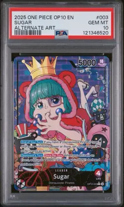 2025 One Piece Op10-Royal Blood Sugar #003 Alternate Art PSA 10 - Image 1
