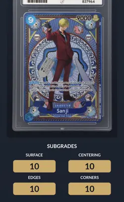 2025 ONE PIECE OP06-119 OP11 A FIST OF DIVINE SPEED SANJI SPECIAL ALT ART ACE 10 - Image 2