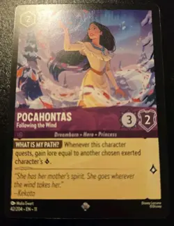Pocahontas - Following The Wind 42/204 Super Rare Winterspell Disney Lorcana TCG - Image 1