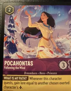 Pocahontas - Following The Wind 42/204 Super Rare Winterspell Disney Lorcana TCG - Image 2
