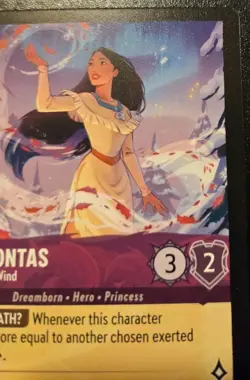 Pocahontas - Following The Wind 42/204 Super Rare Winterspell Disney Lorcana TCG - Image 3