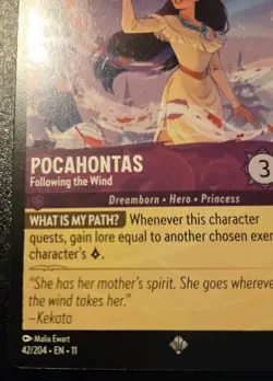 Pocahontas - Following The Wind 42/204 Super Rare Winterspell Disney Lorcana TCG - Image 4