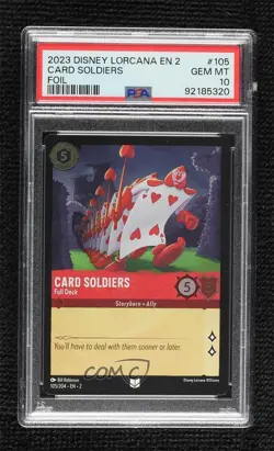 2023 Disney Lorcana - Rise of the Floodborn 2 Foil #105 PSA 10 GEM MT - Image 1