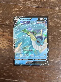 2021 Pokemon SWSH 150 Vaporeon V Black Star Promo Holo Mint - Image 1