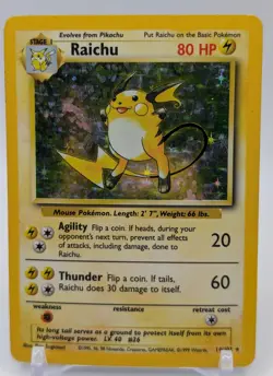 Pokemon - Raichu Holo - Base Set 14/102 - Unlimited 1999 WOTC - Image 1