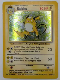 Pokemon - Raichu Holo - Base Set 14/102 - Unlimited 1999 WOTC - Image 2