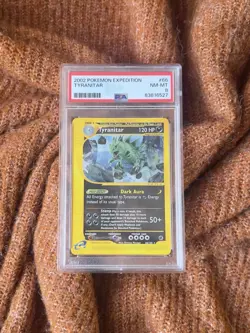 PSA 8 - 2002 Pokemon Expedition Tyranitar #66 Non-Holo Vintage Rare - Image 1