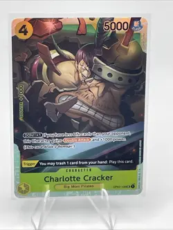 One Piece TCG OP03-108 Charlotte Cracker SR English - Image 1