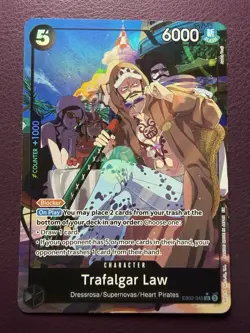 One Piece CCG Law EB02-045 Alternate Art Foil NM English Card - Image 1