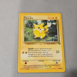 Vintage 1995 Pokemon Base Set, jungle 4x Cards, FAT Pikachu Charmander Eevee - Image 4