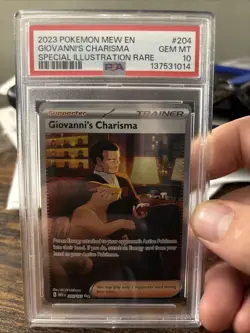 Pokemon TCG Giovanni's Charisma Full Art Trainer Card 207/165 Mint Condition - Image 1