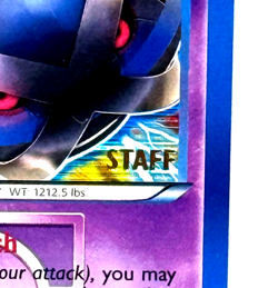 Pokemon BW Plasma Freeze Metagross "STAFF" Gold Foil Stamp Prerelease Promo Card - Image 2