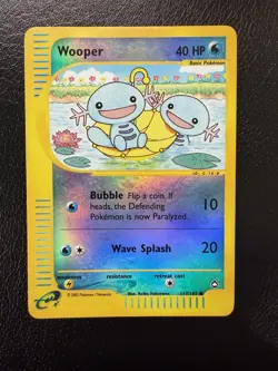 Reverse Holo Wooper 117/147 Aquapolis Reverse Holo Nintendo Pokemon Card LP - Image 1