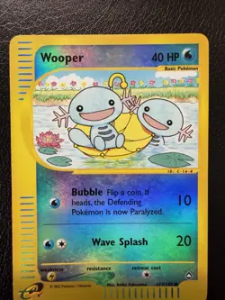 Reverse Holo Wooper 117/147 Aquapolis Reverse Holo Nintendo Pokemon Card LP - Image 2