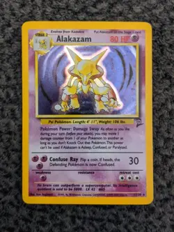 Pokemon TCG Alakazam Base Set 2 Holo Card 1/102 NM/LP Condition WOTC - Image 1