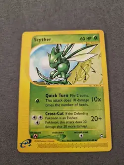 Pokemon TCG Scyther Aquapolis Uncommon Card 57/147 NM - Image 1