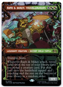 Raph & Mikey, Troublemakers (Showcase) Foil R 250 NM TMT - Image 1