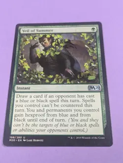 MTG Magic: Core Set 2020: Veil of Summer #198/280 Uncommon - NM - Image 1