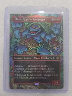 Slash, Reptile Rampager - Foil - Borderless Teenage Mutant Ninja Turtles MTG 208 - Image 1