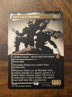 Dark Leo & Shredder X1 BORDERLESS -NM/M-Teenage Mutant Ninja Turtles - Image 1