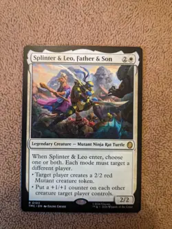 MTG Splinter & Leo, Father & Son, NM-Mint, English Commander: TMNT - Image 1
