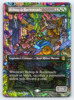 Bebop & Rocksteady Borderless - TMNT Ninja Turtles - MTG - Image 1