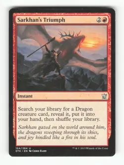 Sarkhan's Triumph U Dragons of Tarkir 154 LP Normal MTG - Image 1