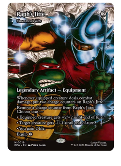 Raph's Jitte - Umezawa's Jitte - Borderless Teenage Mutant Ninja Turtles MTG - Image 1