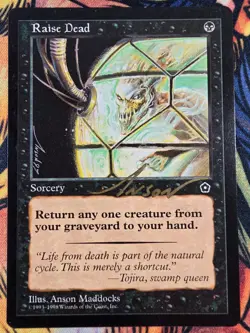 Raise Dead, Portal 2 (Signed by Artist) Magic the Gathering MTG - Image 1