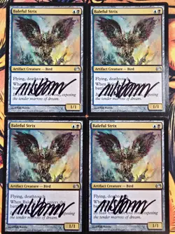 Baleful Strix x4 - Planechase 2012 (Signed by Artist) Magic the Gathering MTG! - Image 1