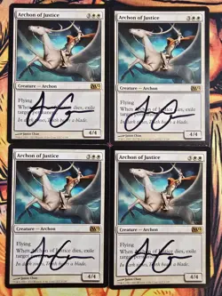Archon of Justice x4 - (Signed by Artist) Magic the Gathering MTG! - Image 1