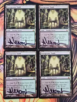 Overgrown Tomb x4 - Ravnica (Signed by Artist) Magic the Gathering MTG! - Image 1