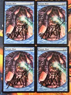 Psionic Blast x4 - Player Rewards (Signed by Artist) Magic the Gathering MTG! - Image 1
