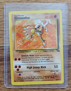 Pokemon TCG- Hitmonlee - 22/62 Fossil Set- Regular - Light Play - Image 1