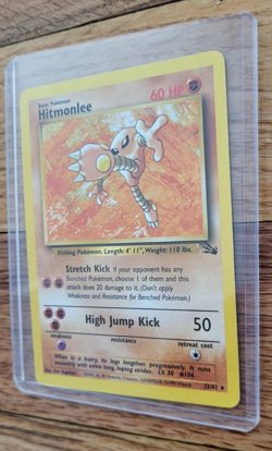 Pokemon TCG- Hitmonlee - 22/62 Fossil Set- Regular - Light Play - Image 2